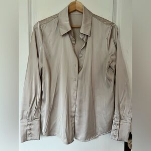 Classic Beige Satin Shirt